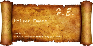 Holzer Emese névjegykártya